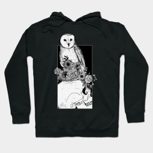 Owl flowers and Skull Hoodie